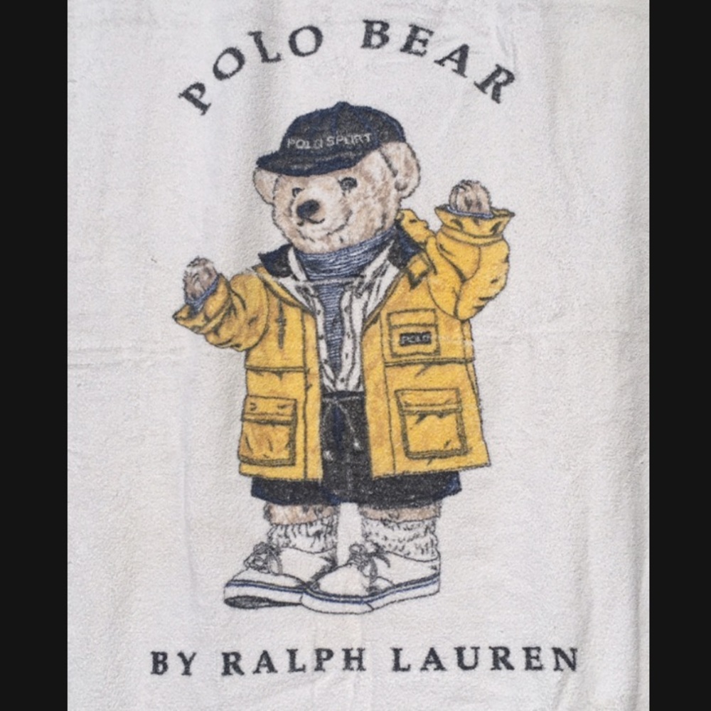 Vintage Ralph Lauren Polo Bear Raincoat Towel